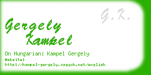 gergely kampel business card